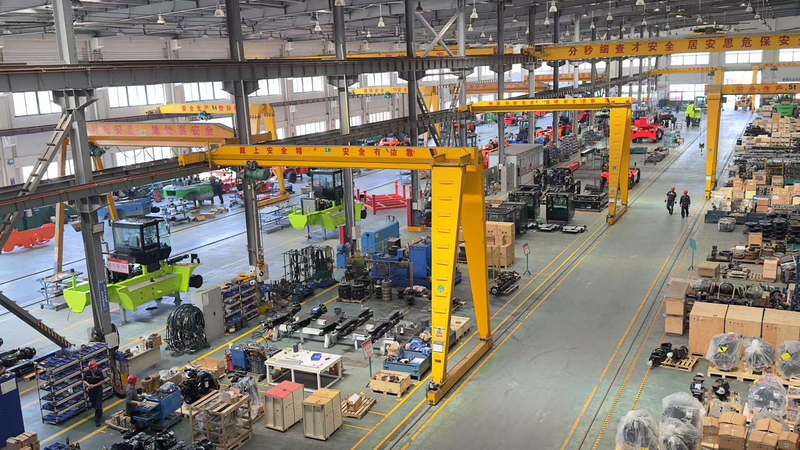 Production floor with machinery
